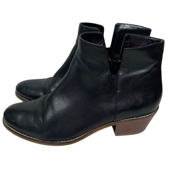 Cole Haan Black Leather Ankle Booties - Picture 1 of 9